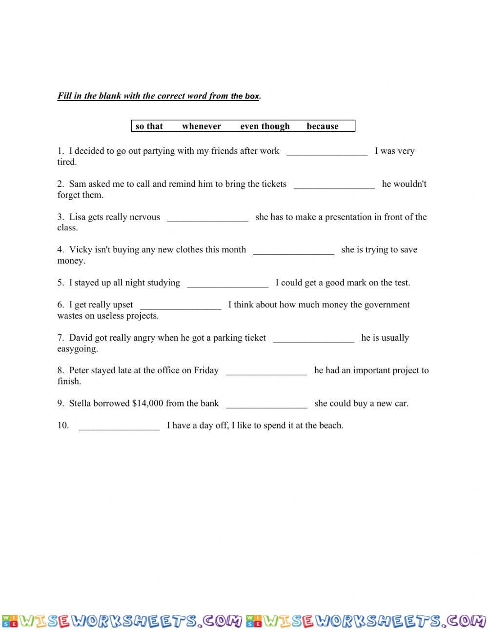 Adverbial Clauses
