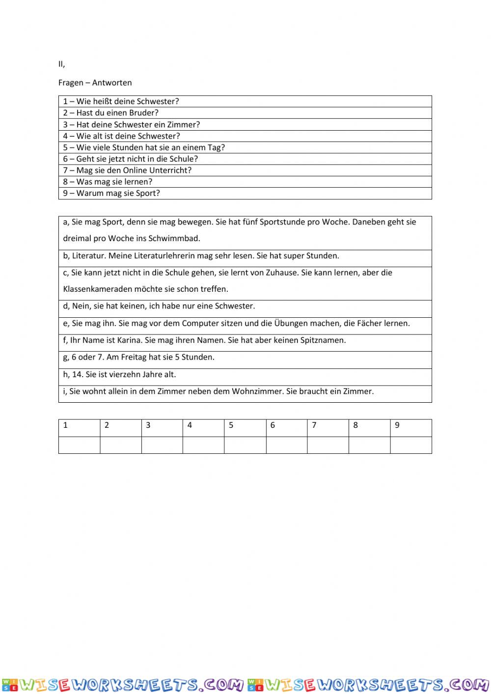 worksheet