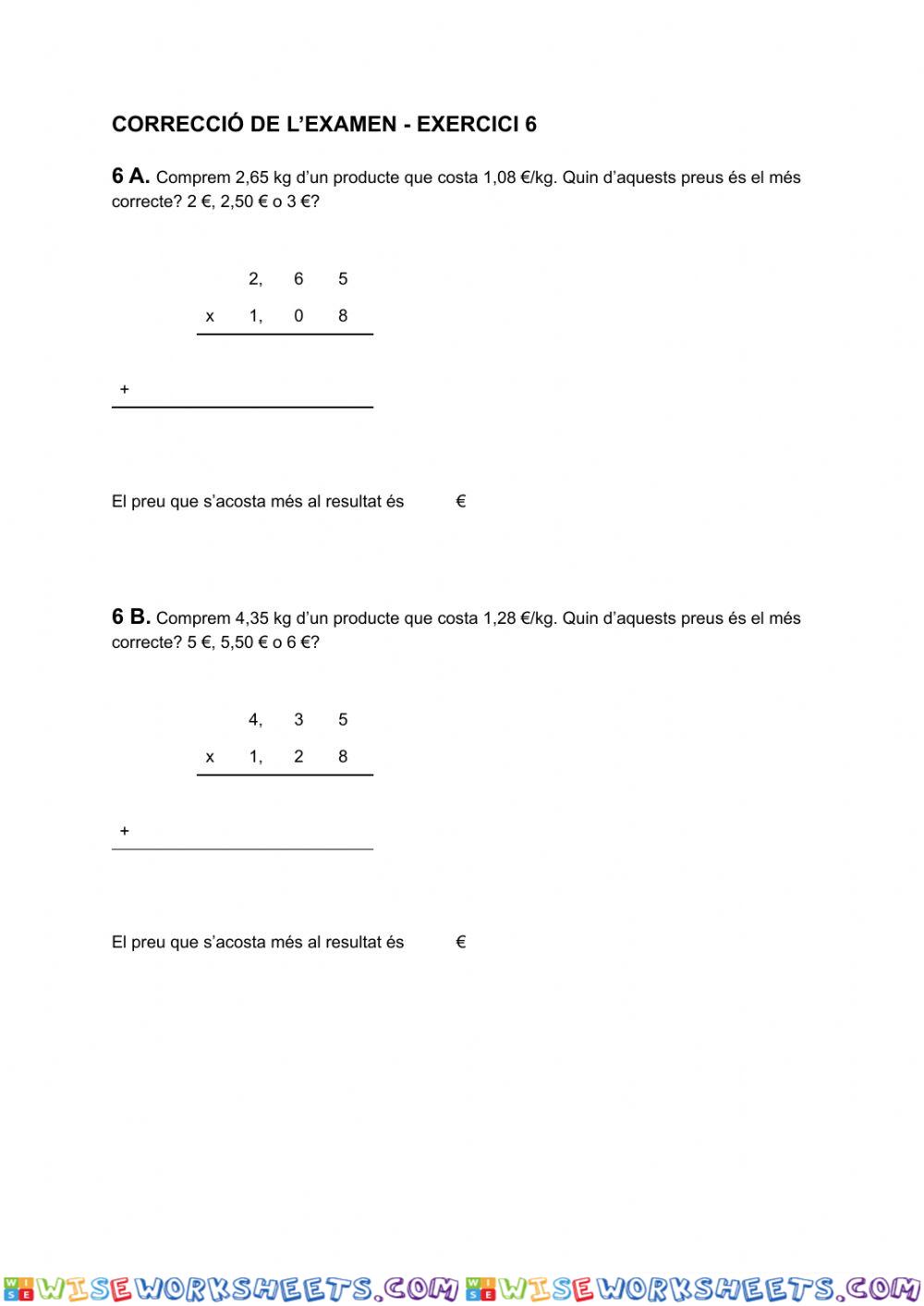 worksheet