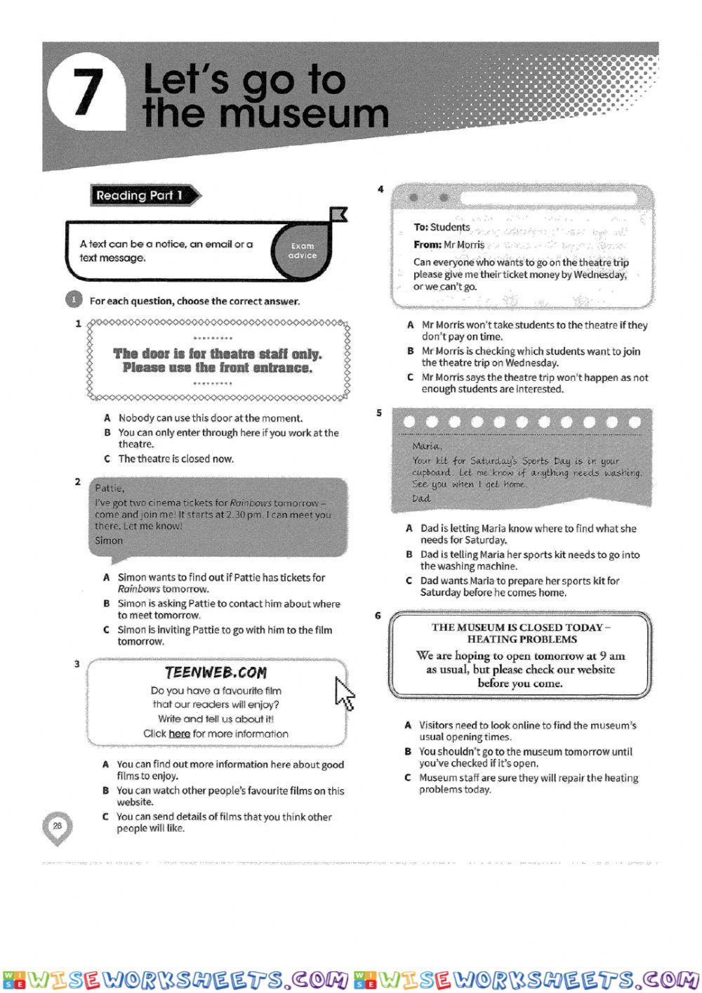 Complete key for schools unit 8