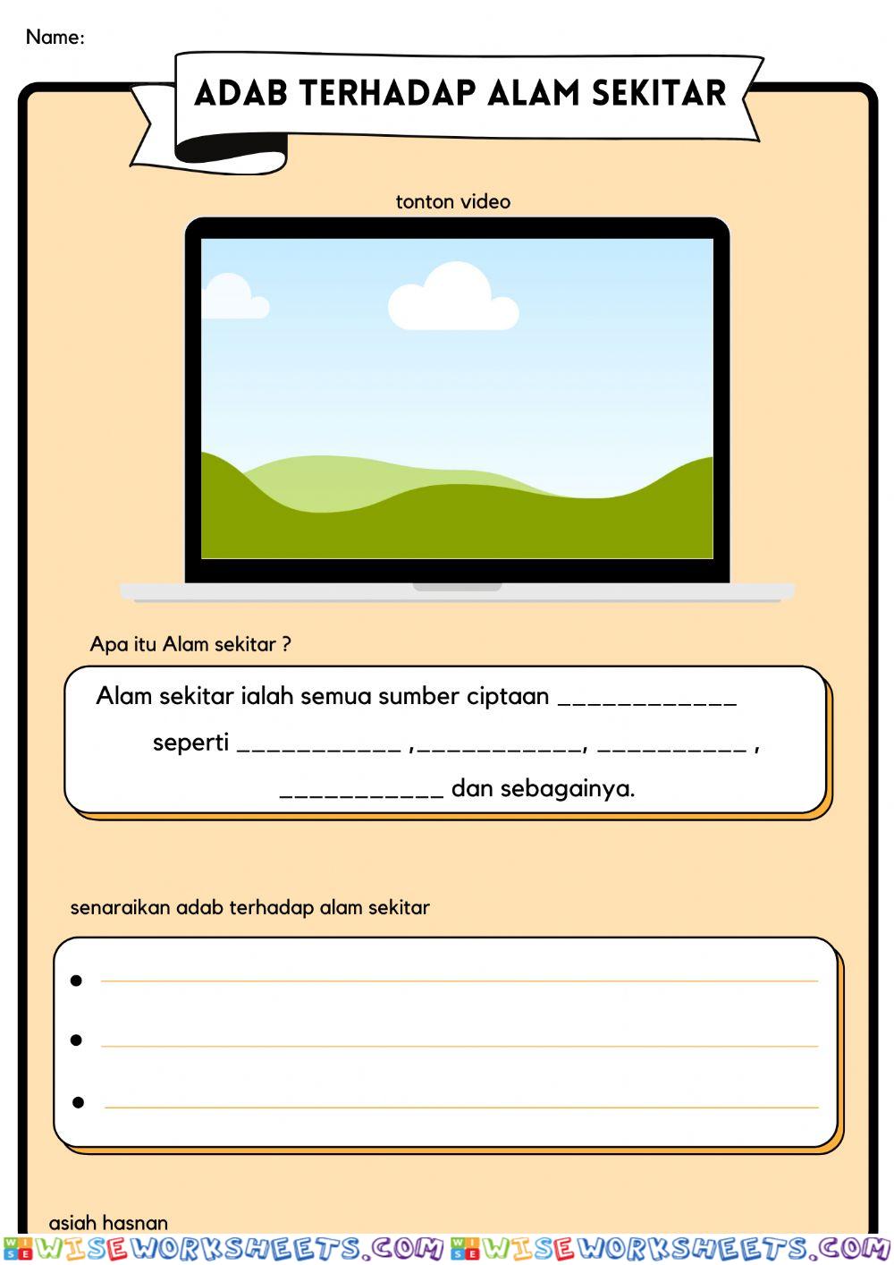 Adab terhadap alam sekitar
