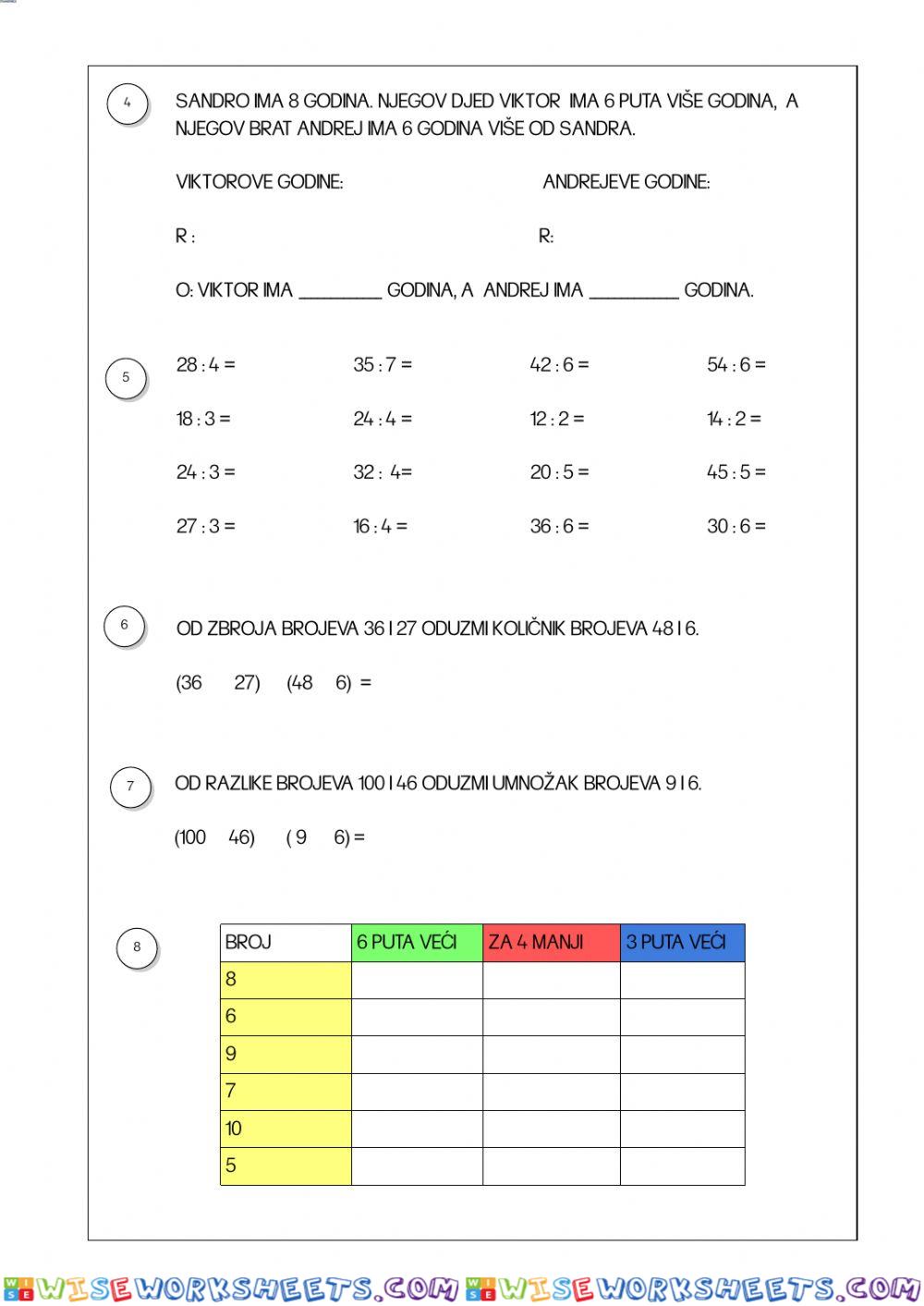 worksheet