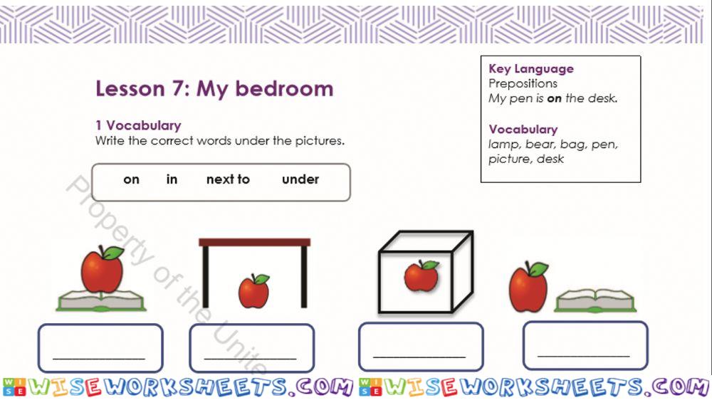 Write the correct preposition