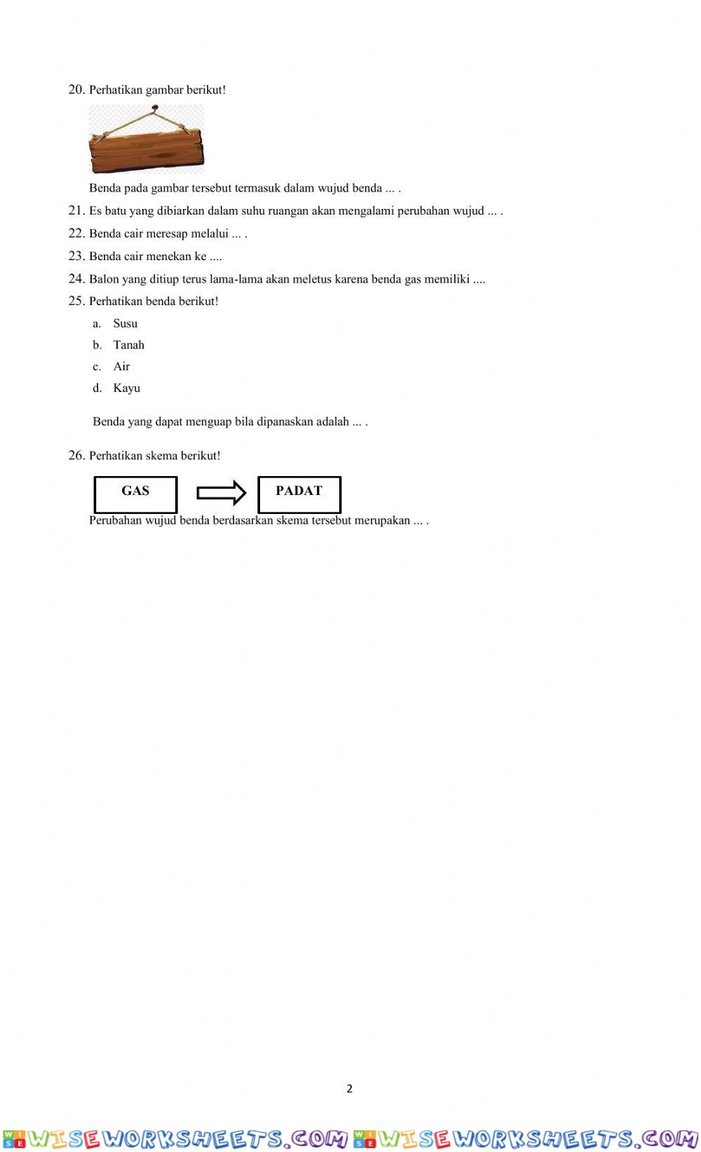 worksheet