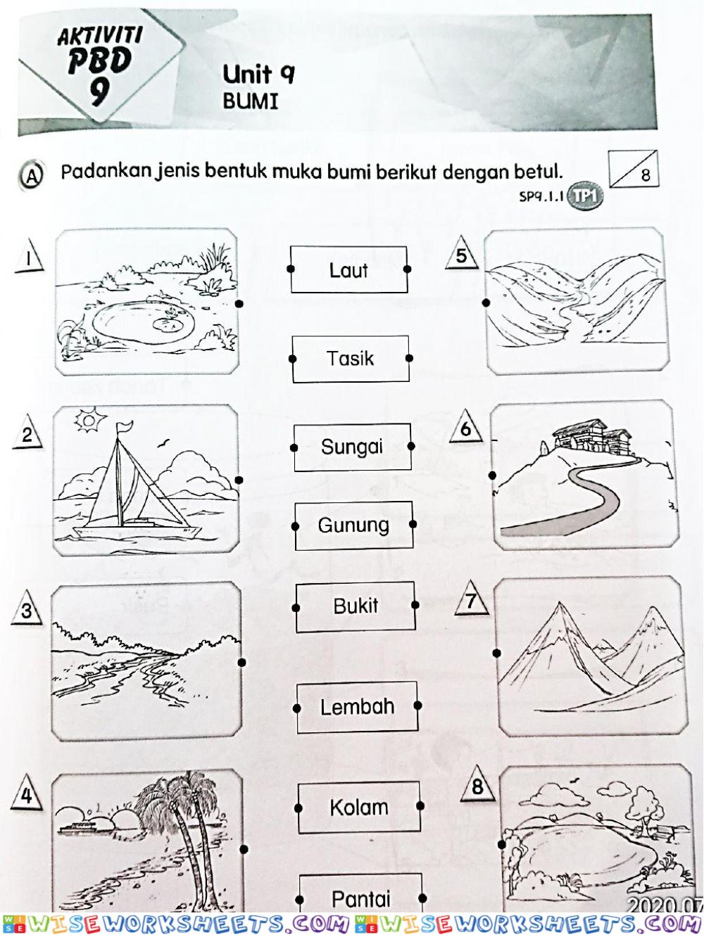 Sains Tahun 1: Bentuk Muka Bumi