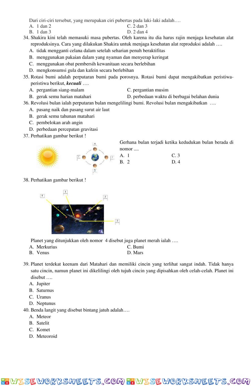 worksheet