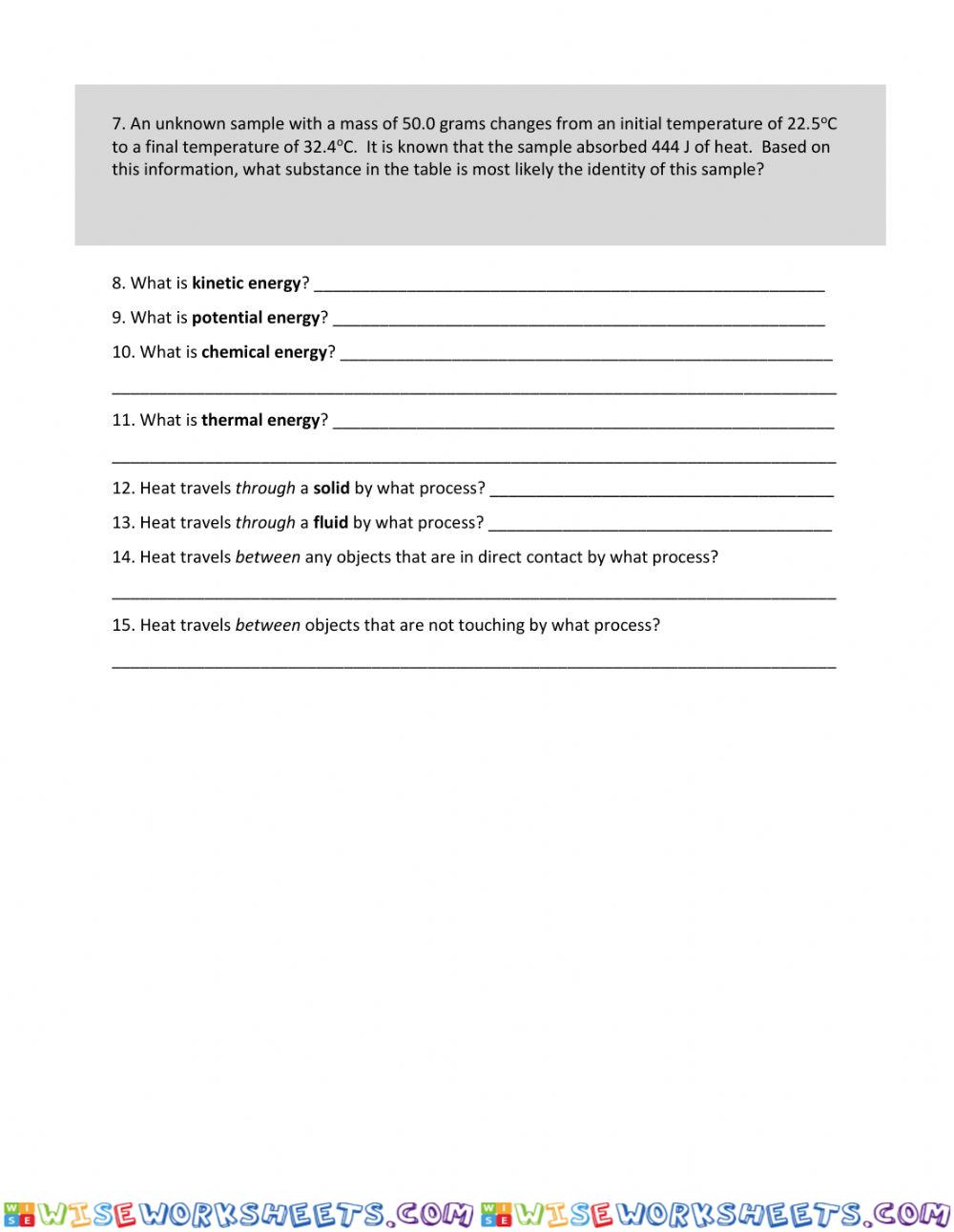 worksheet