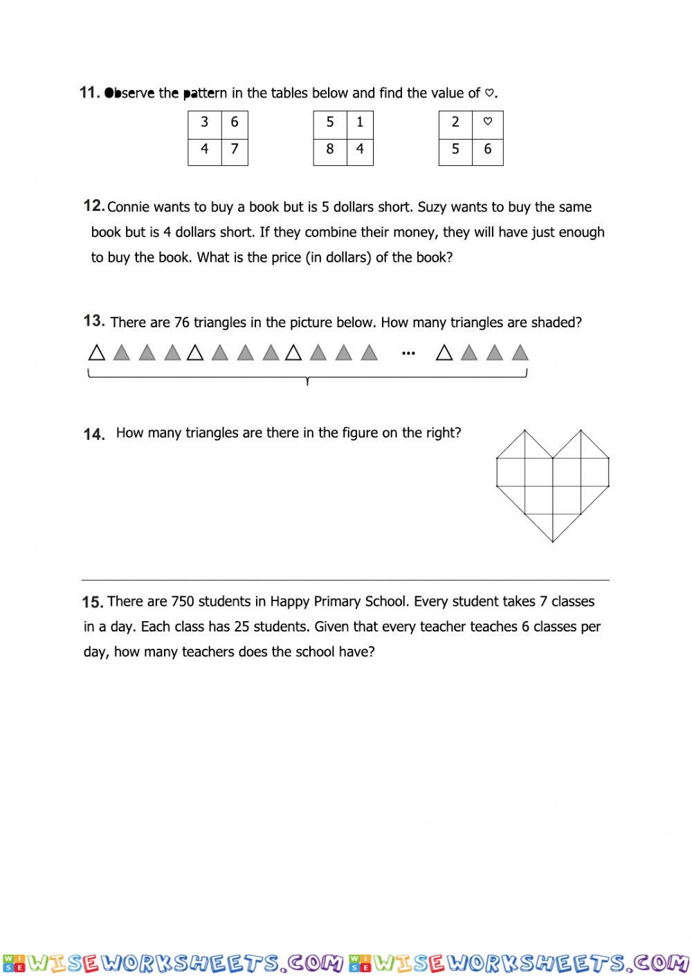 worksheet