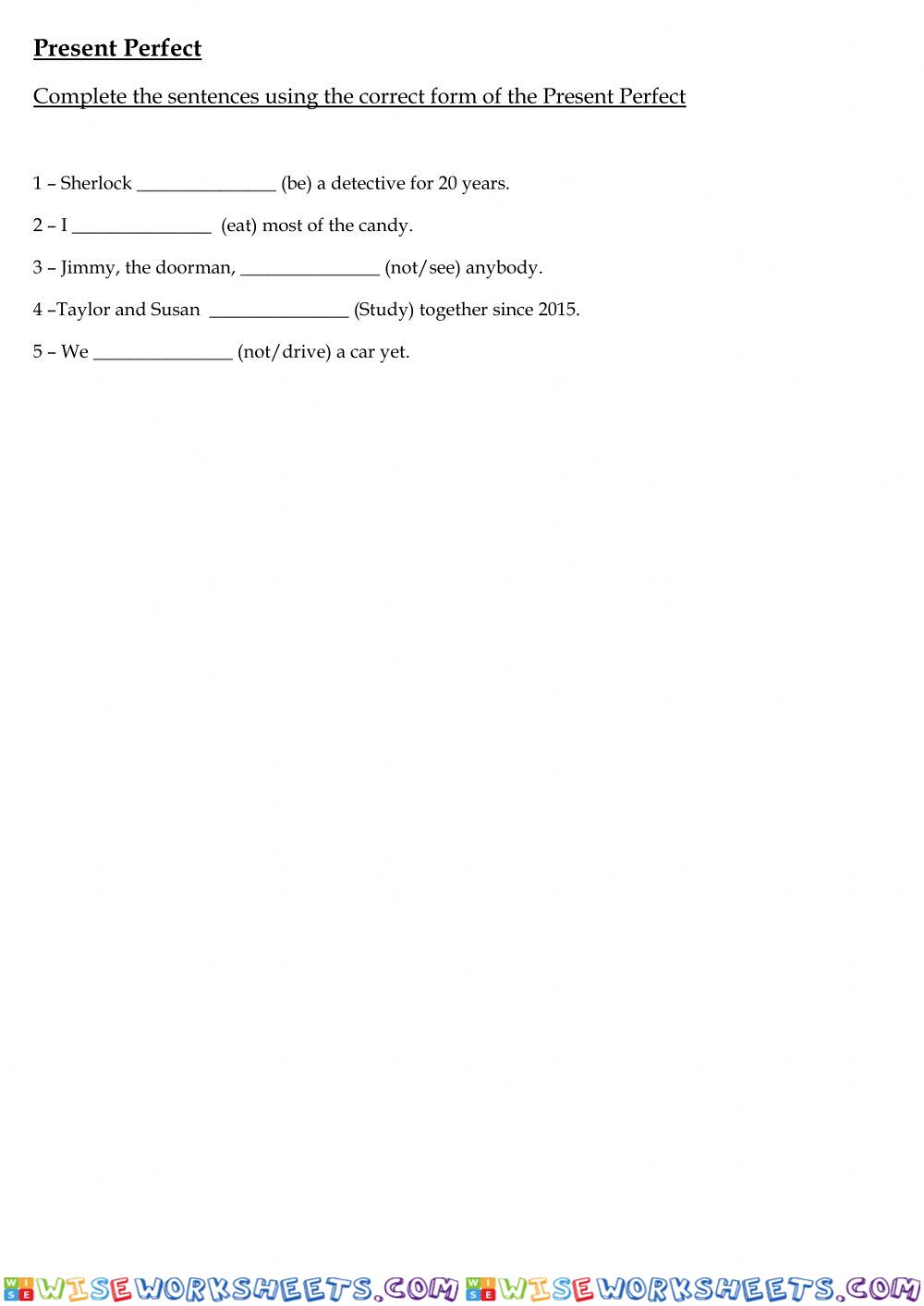 Complete the sentences