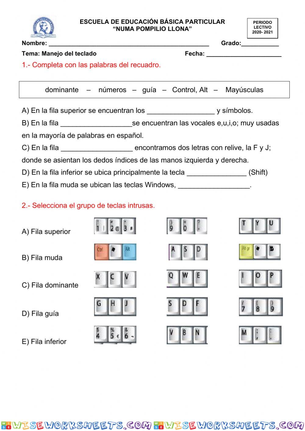 El manejo del teclado