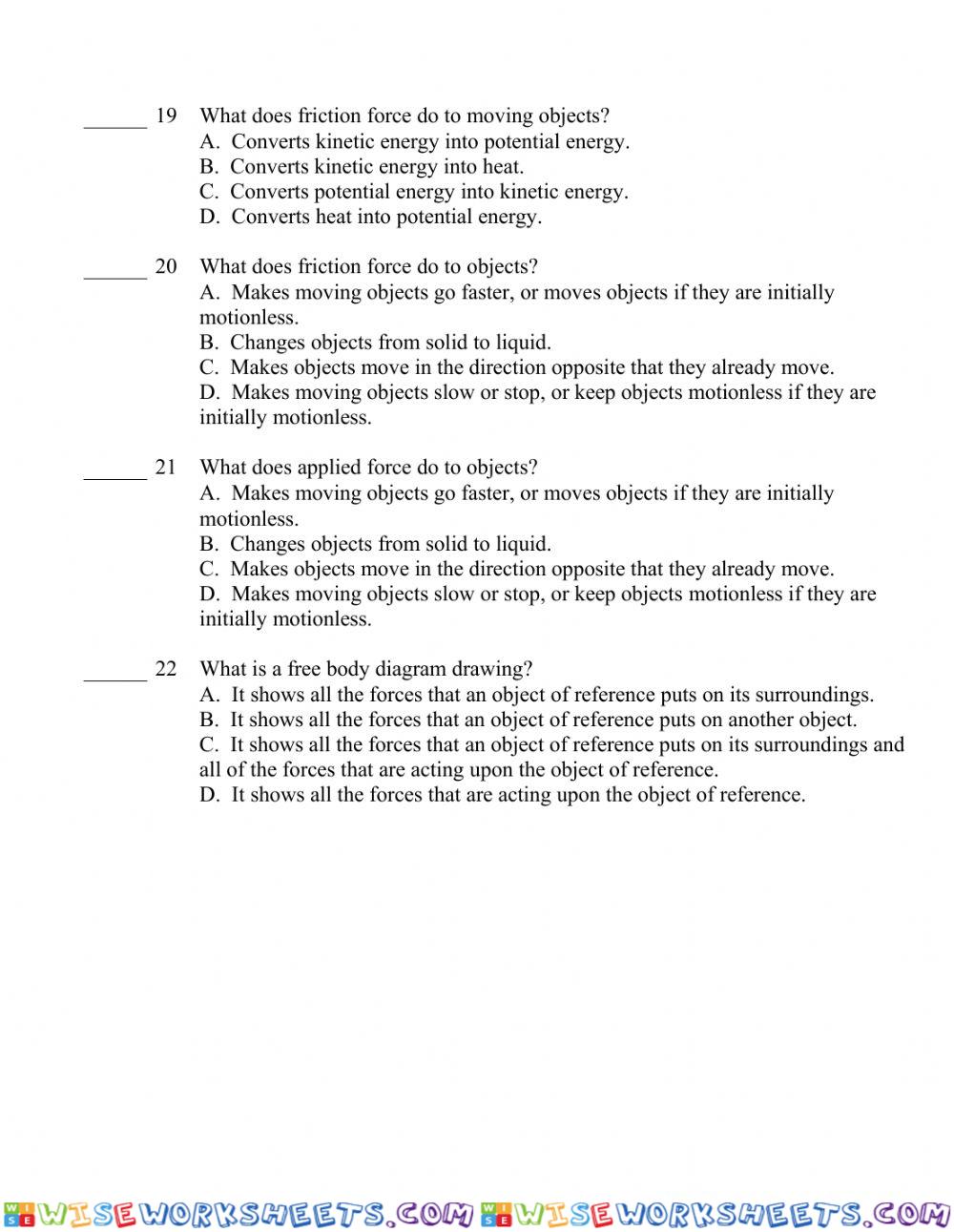 worksheet