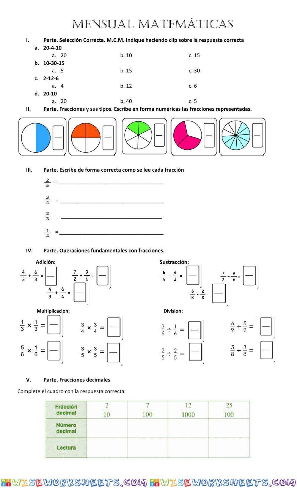 Mensual Matematicas