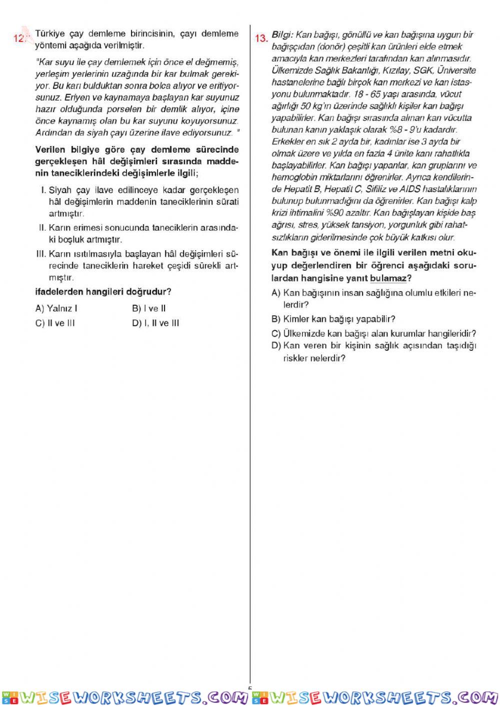 worksheet