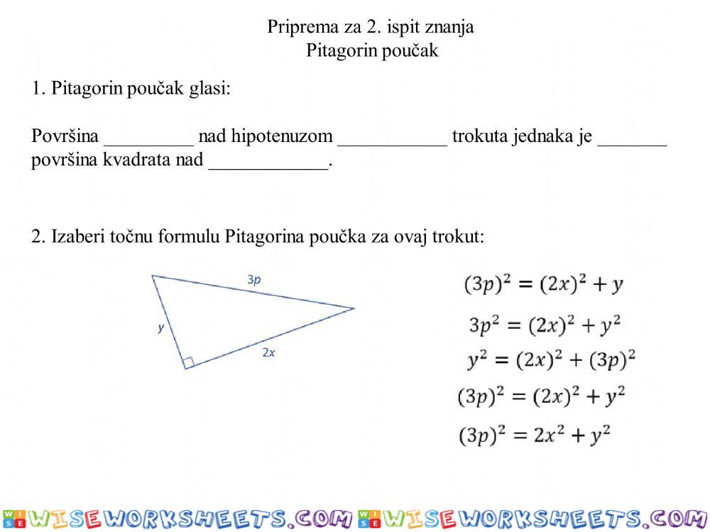 Primjena Pitagorinog poučka