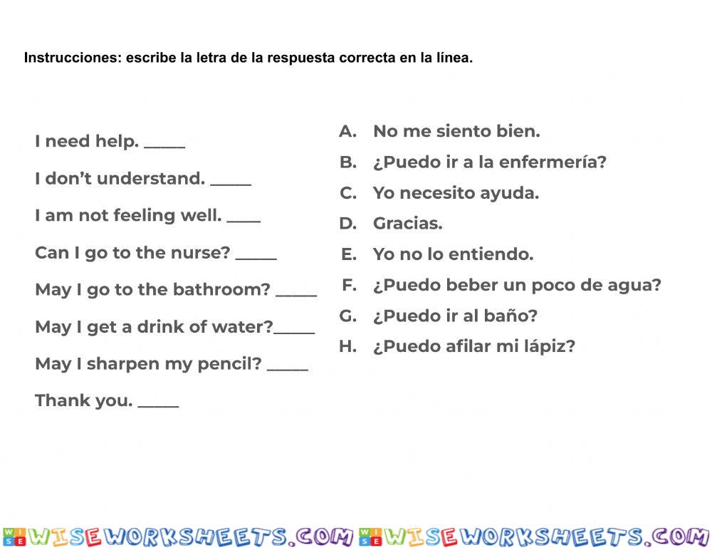 worksheet