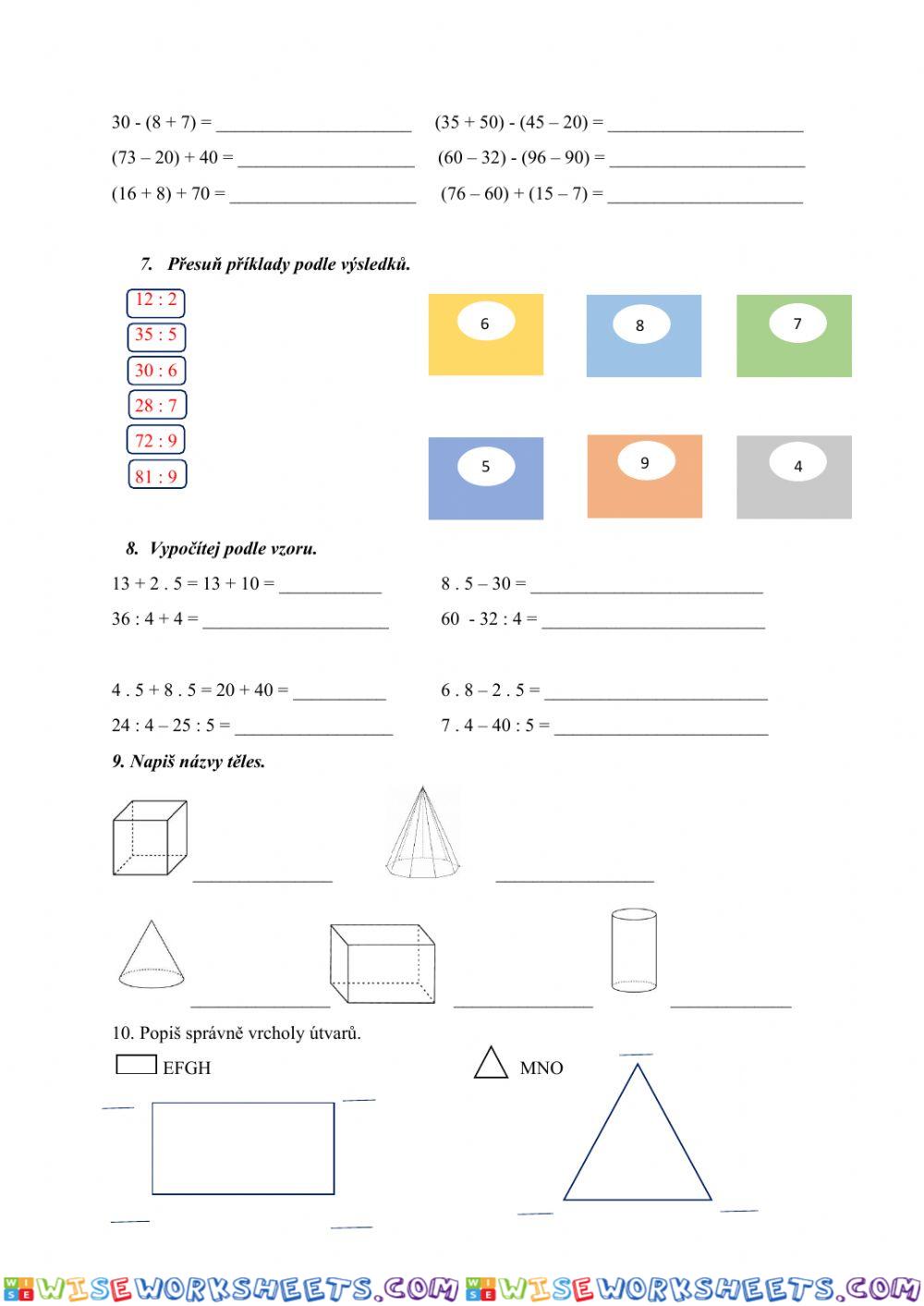 worksheet