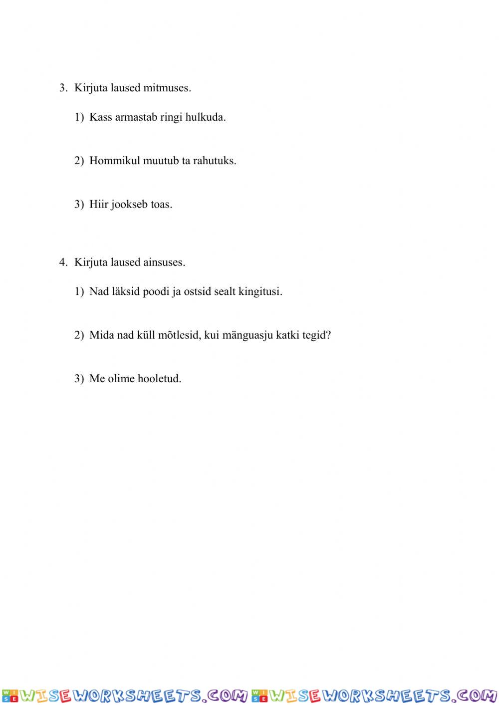 worksheet