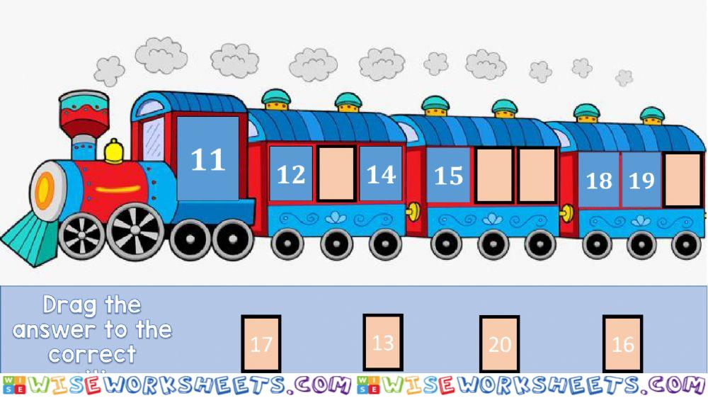 Missing Numbers 11 to 20