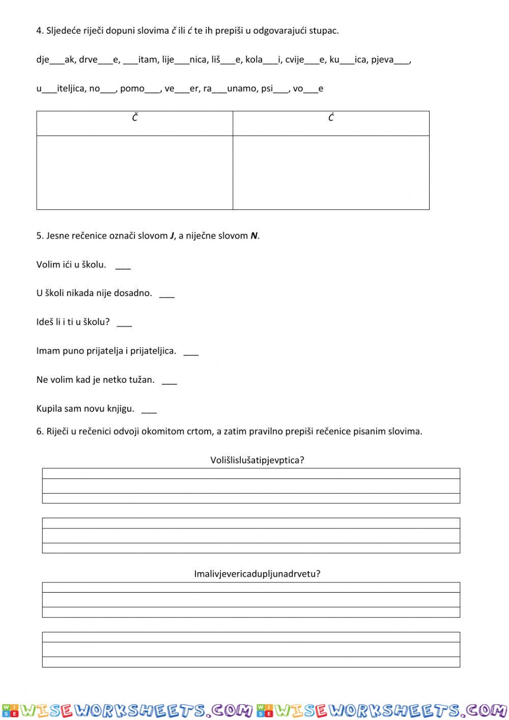 worksheet