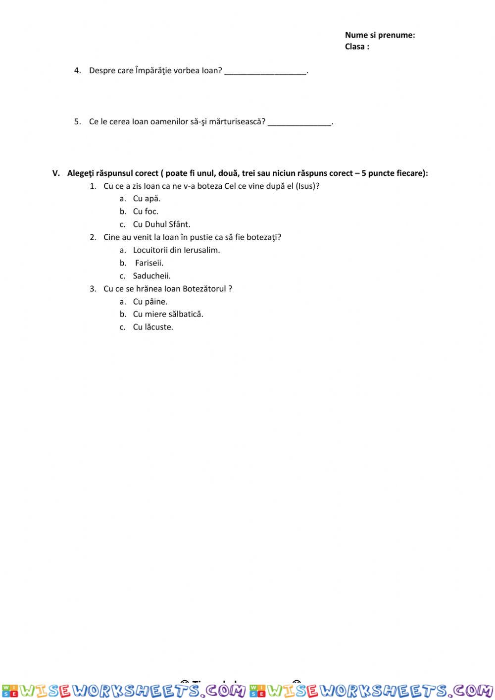 worksheet