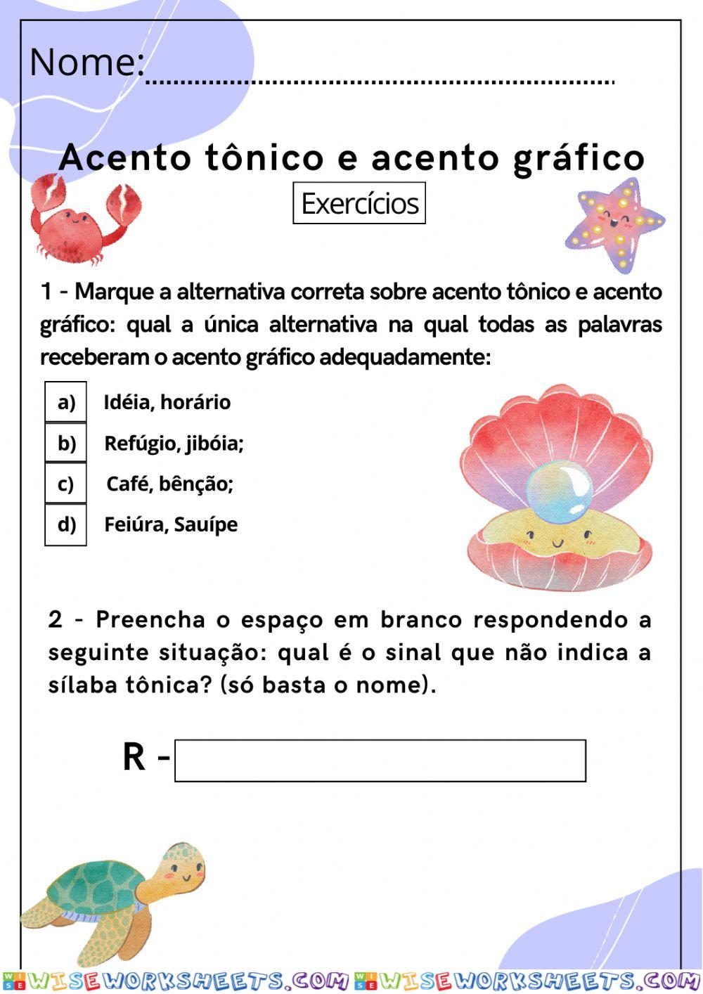 Acento tônico e gráfico