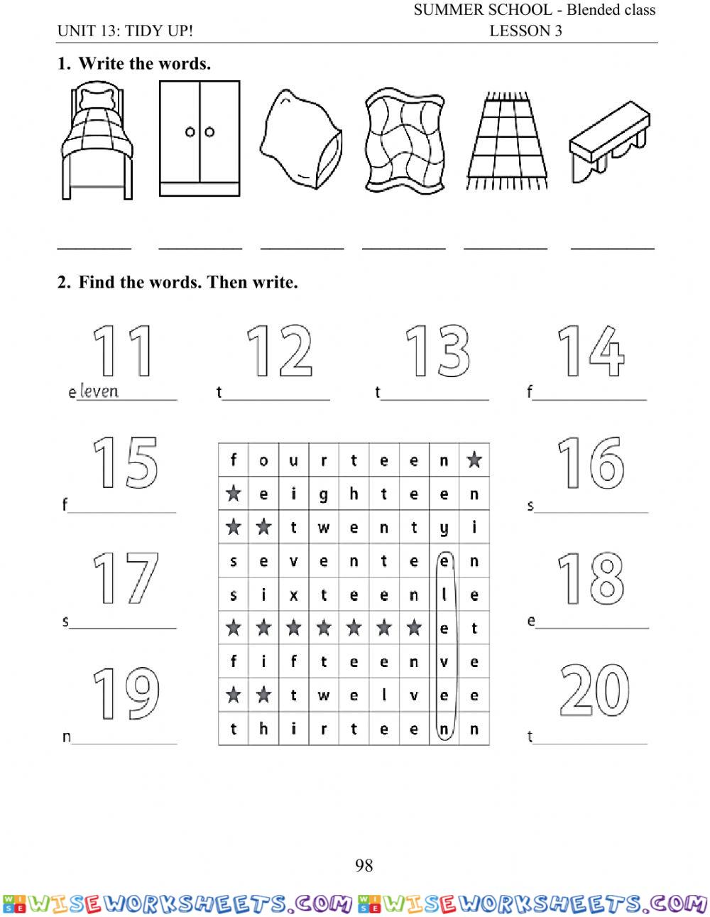 worksheet