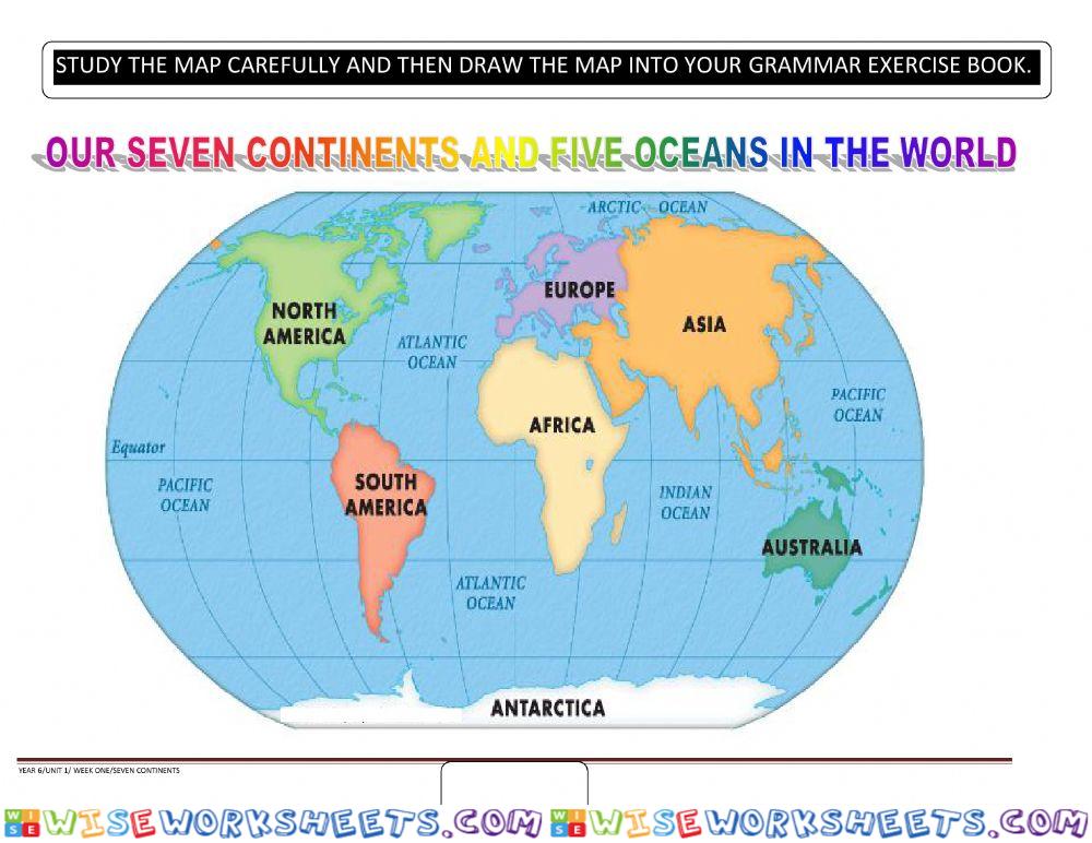 7 continents & 5 oceans