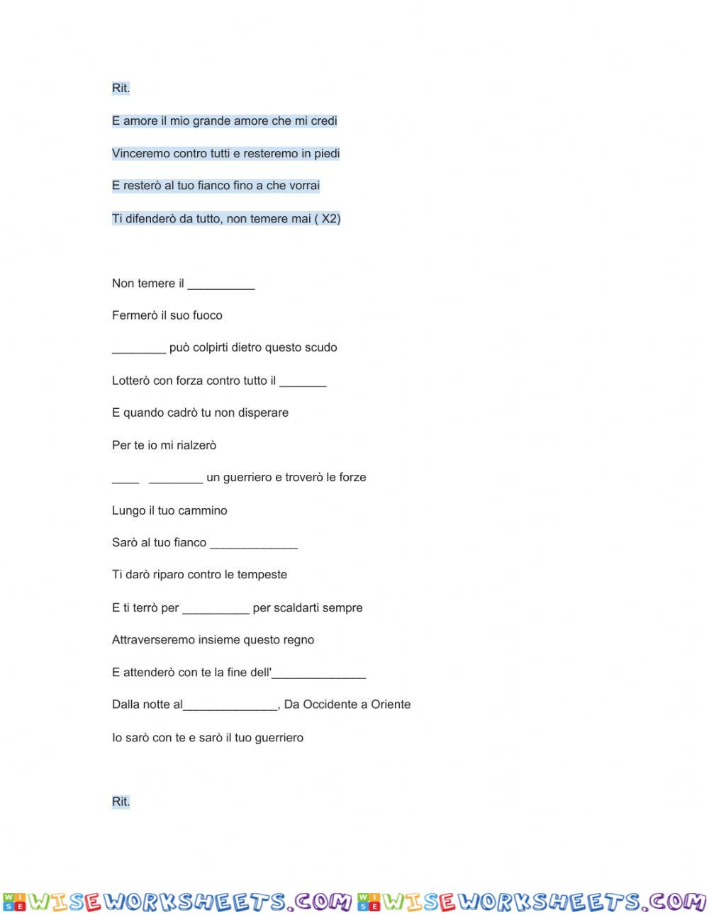 worksheet