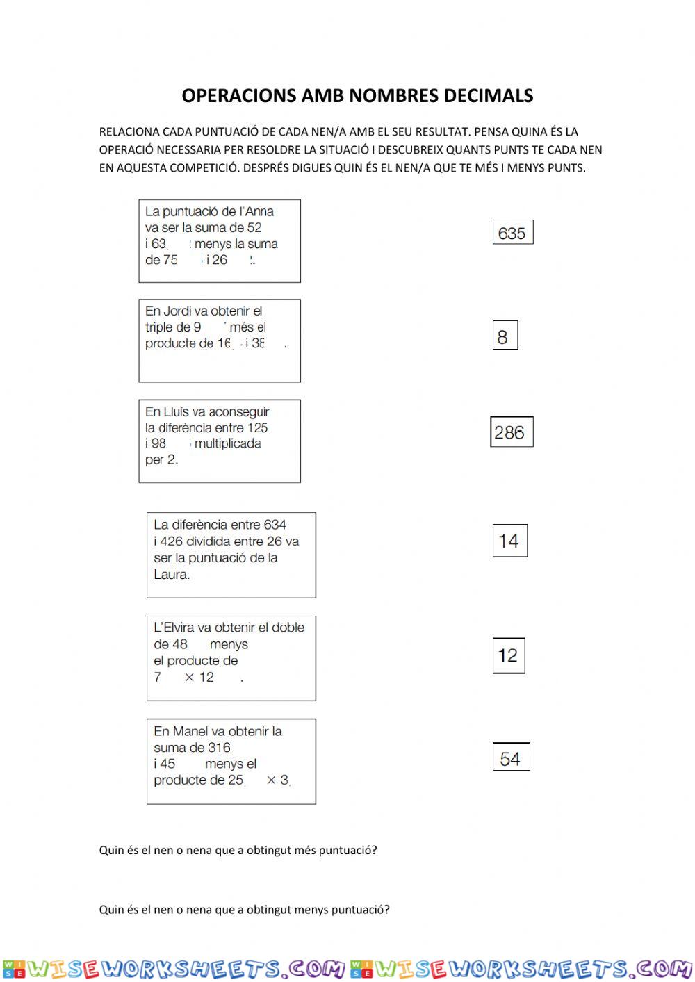 worksheet