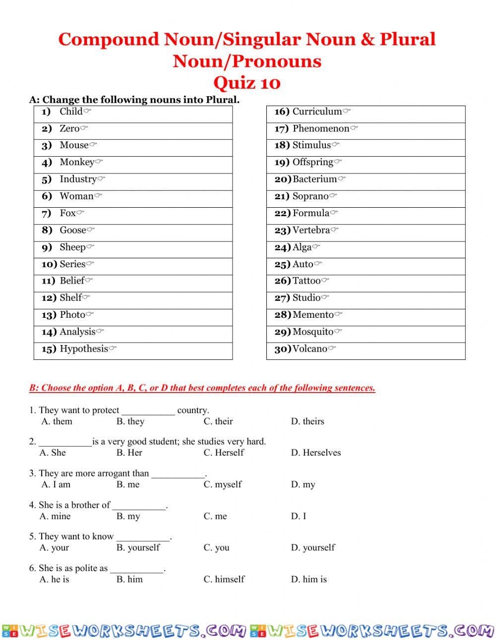 worksheet