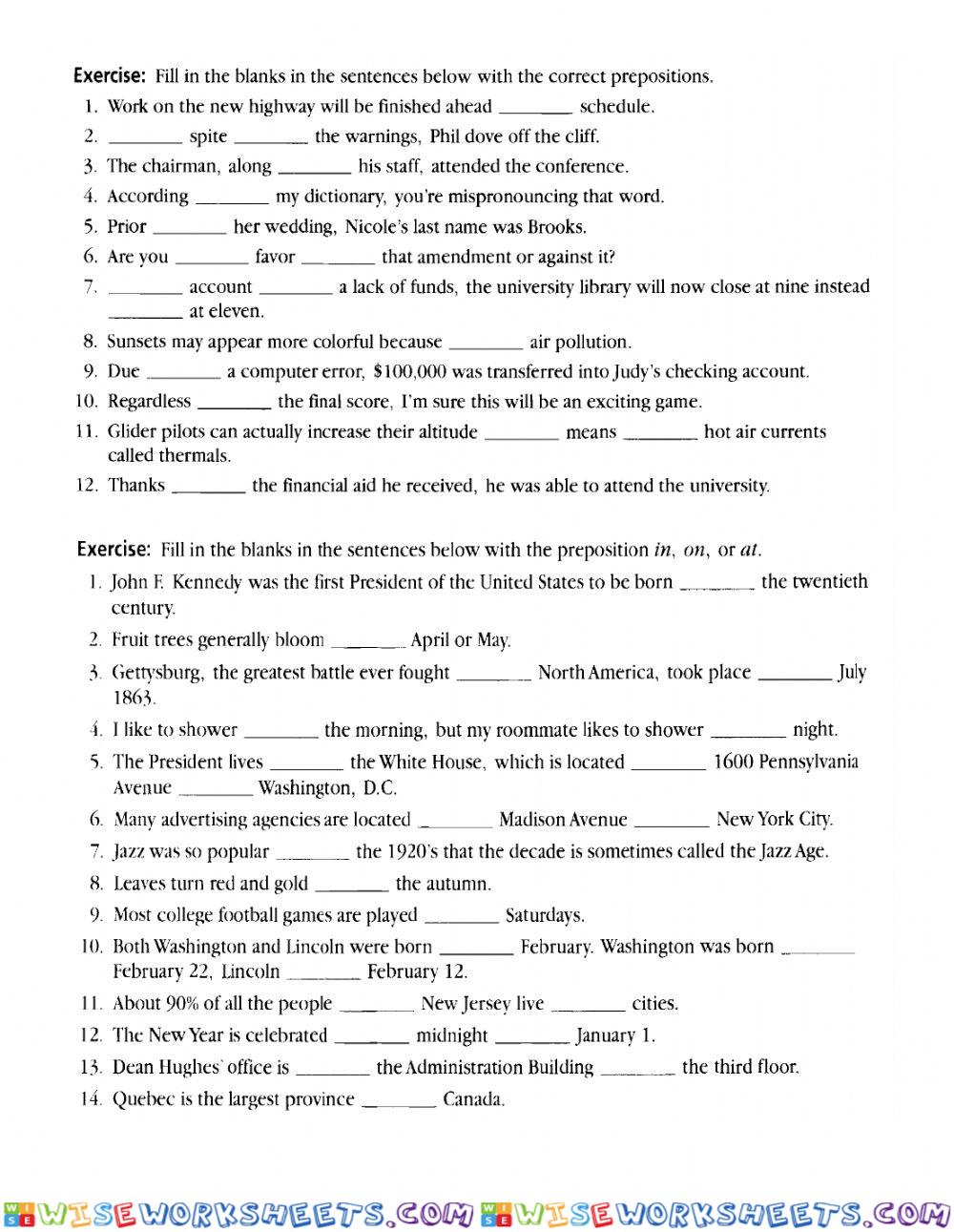worksheet