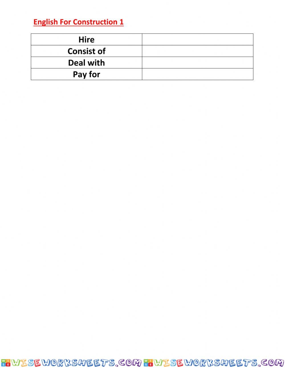 worksheet
