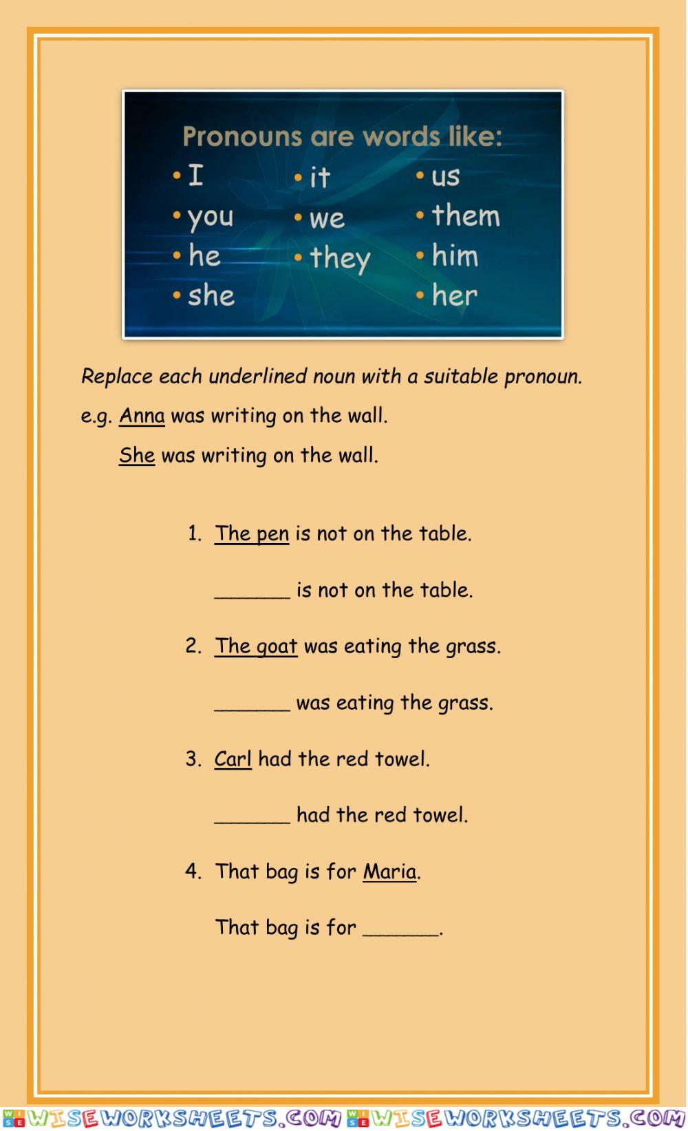 Pronouns practice