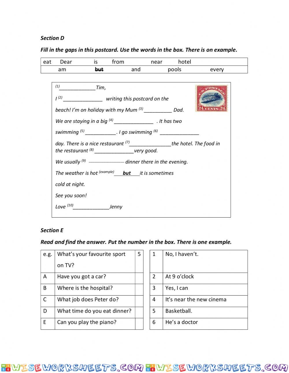 worksheet