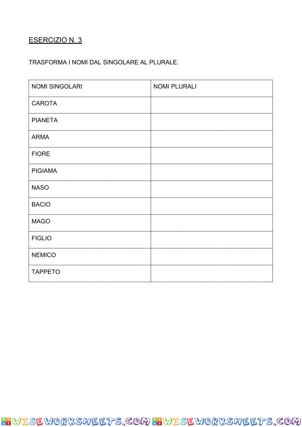 worksheet