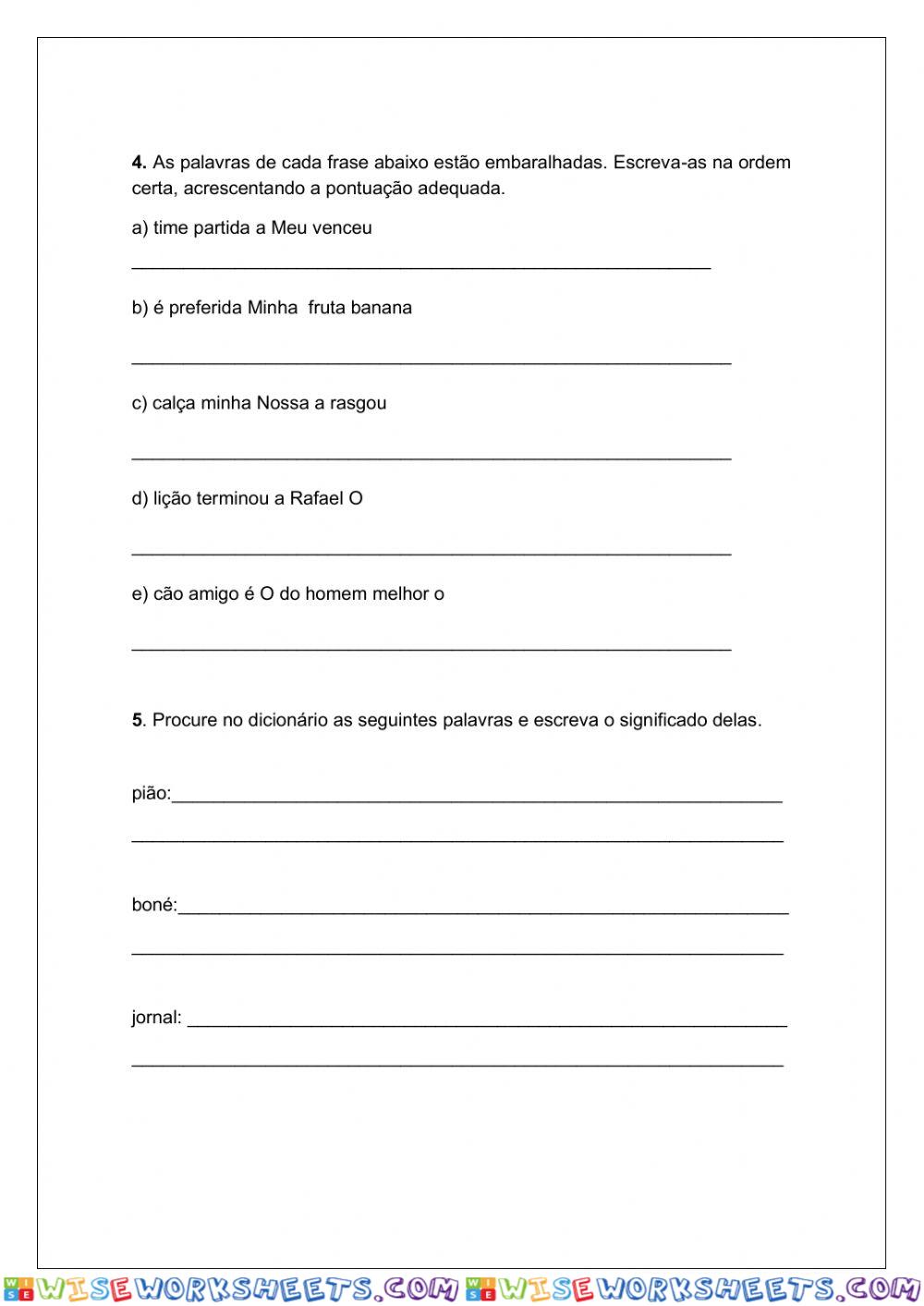 worksheet