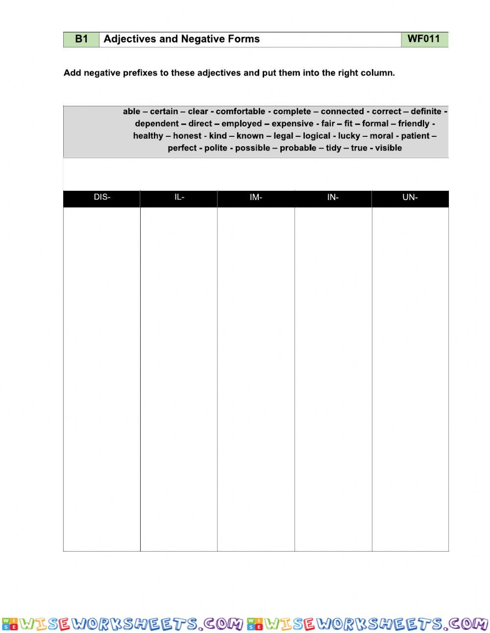 worksheet