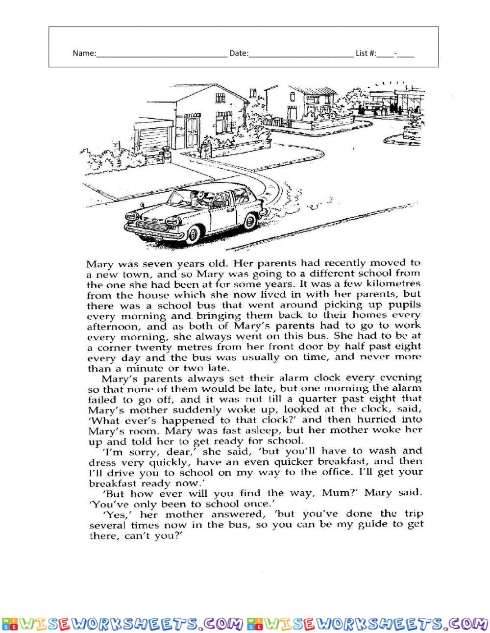 Reading Comprehension p. 3, 4