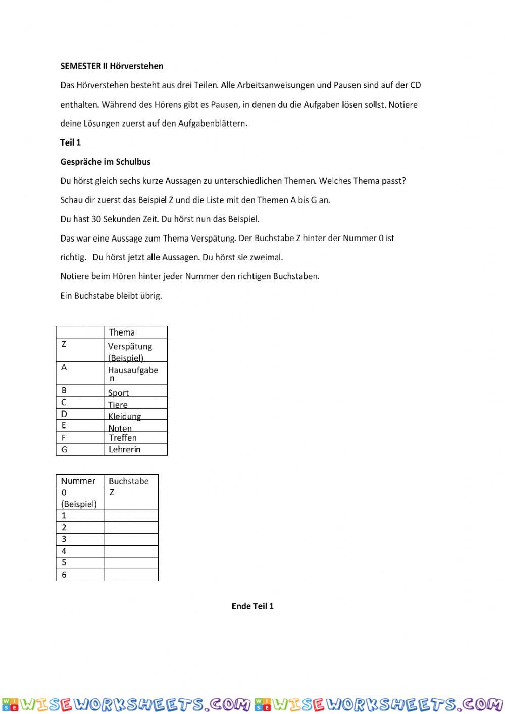 worksheet