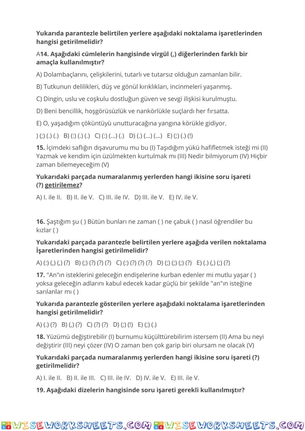 worksheet