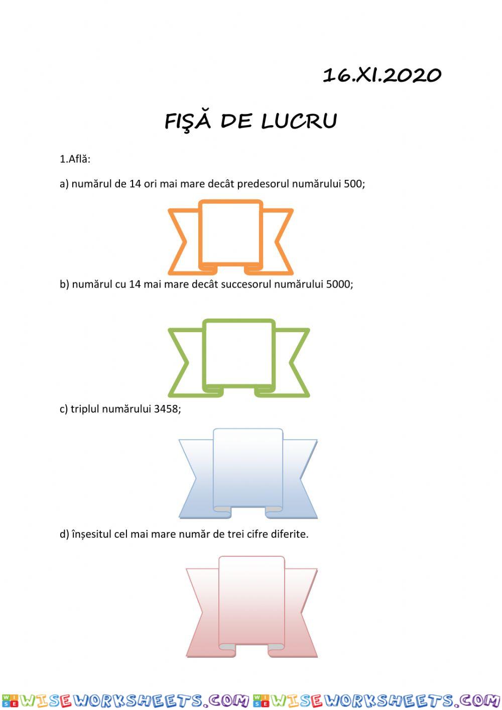 Fisa de lucru