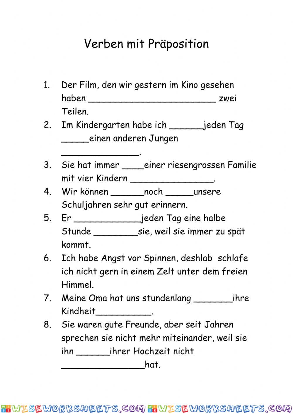 Verben mit Präposition