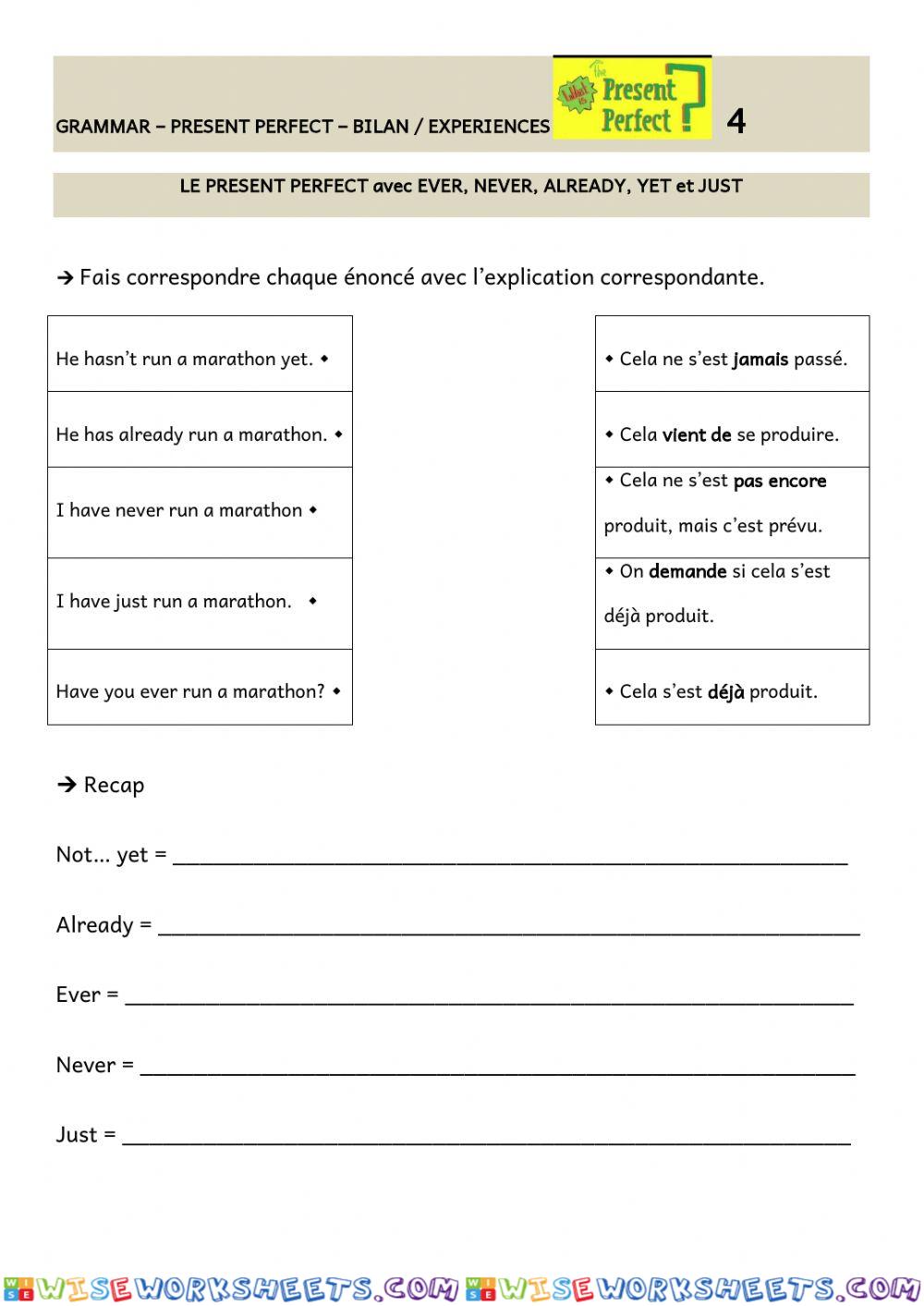 Present perfect - part 4