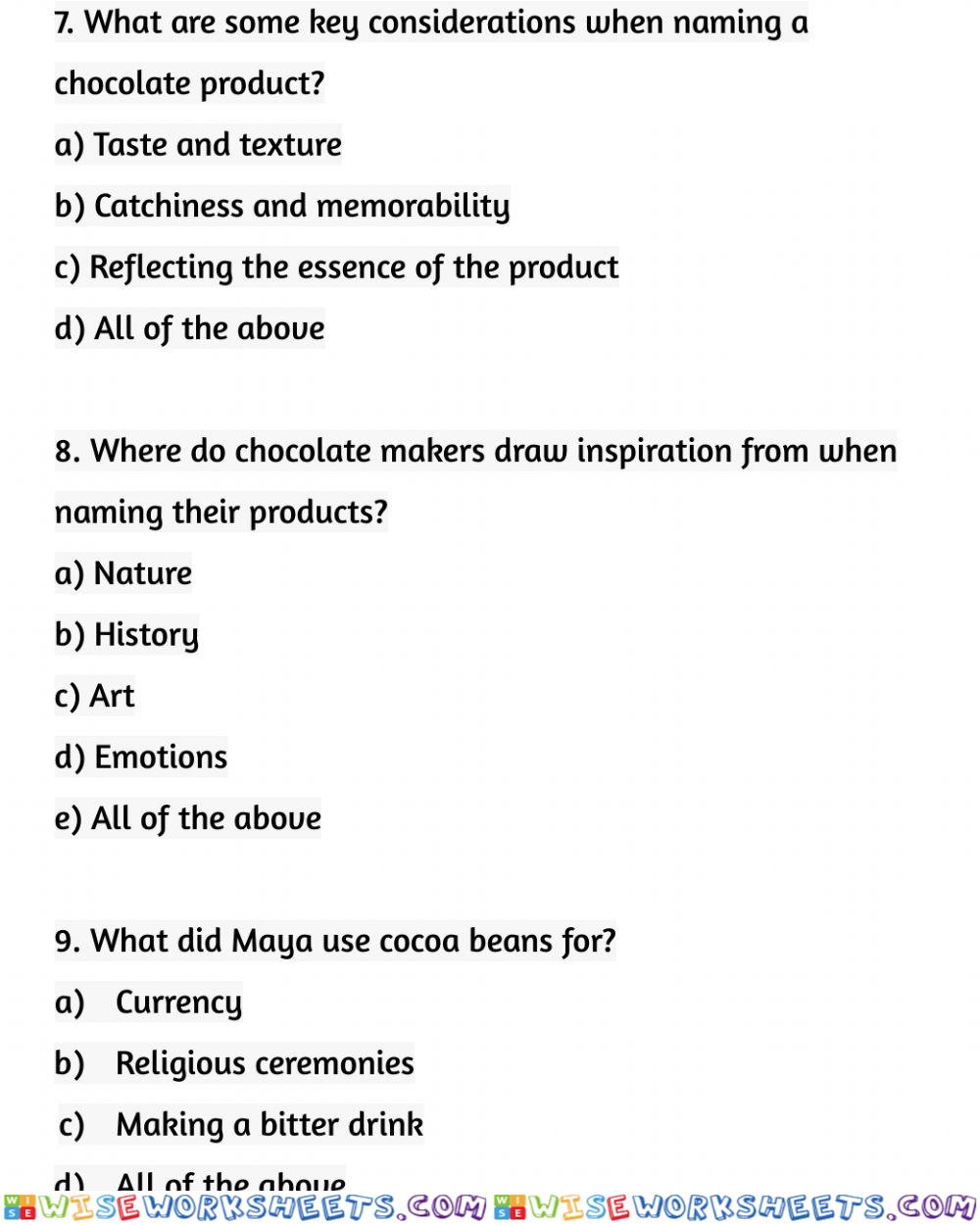 worksheet