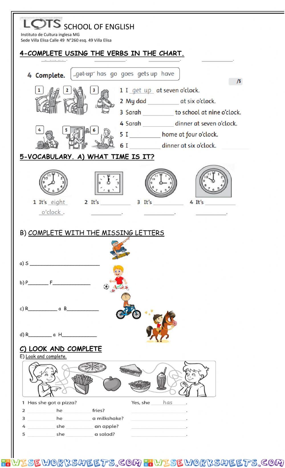 worksheet