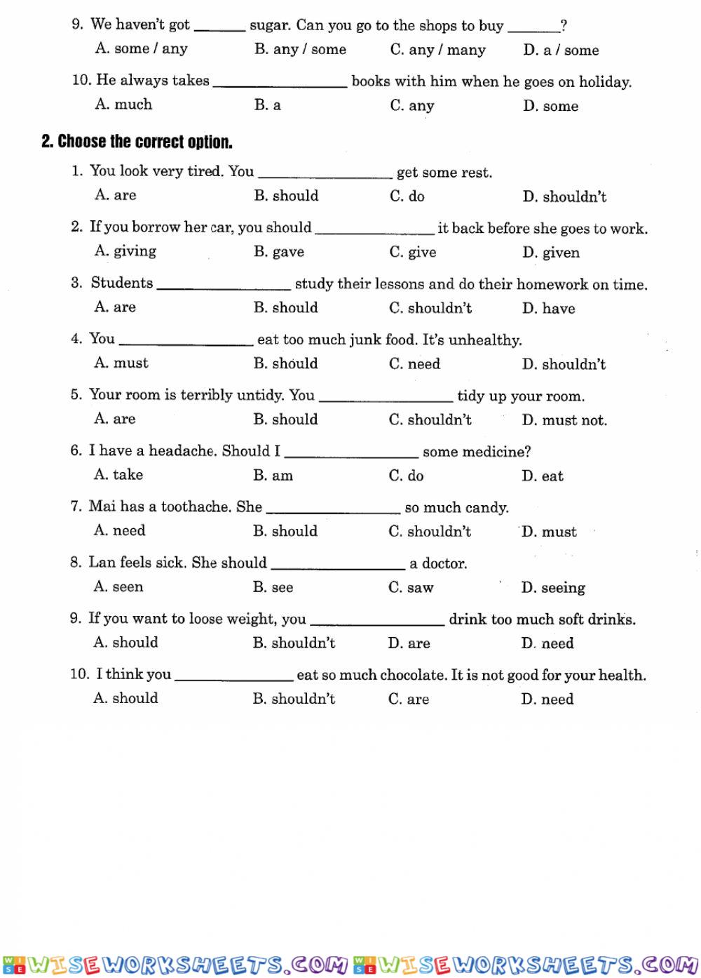 worksheet