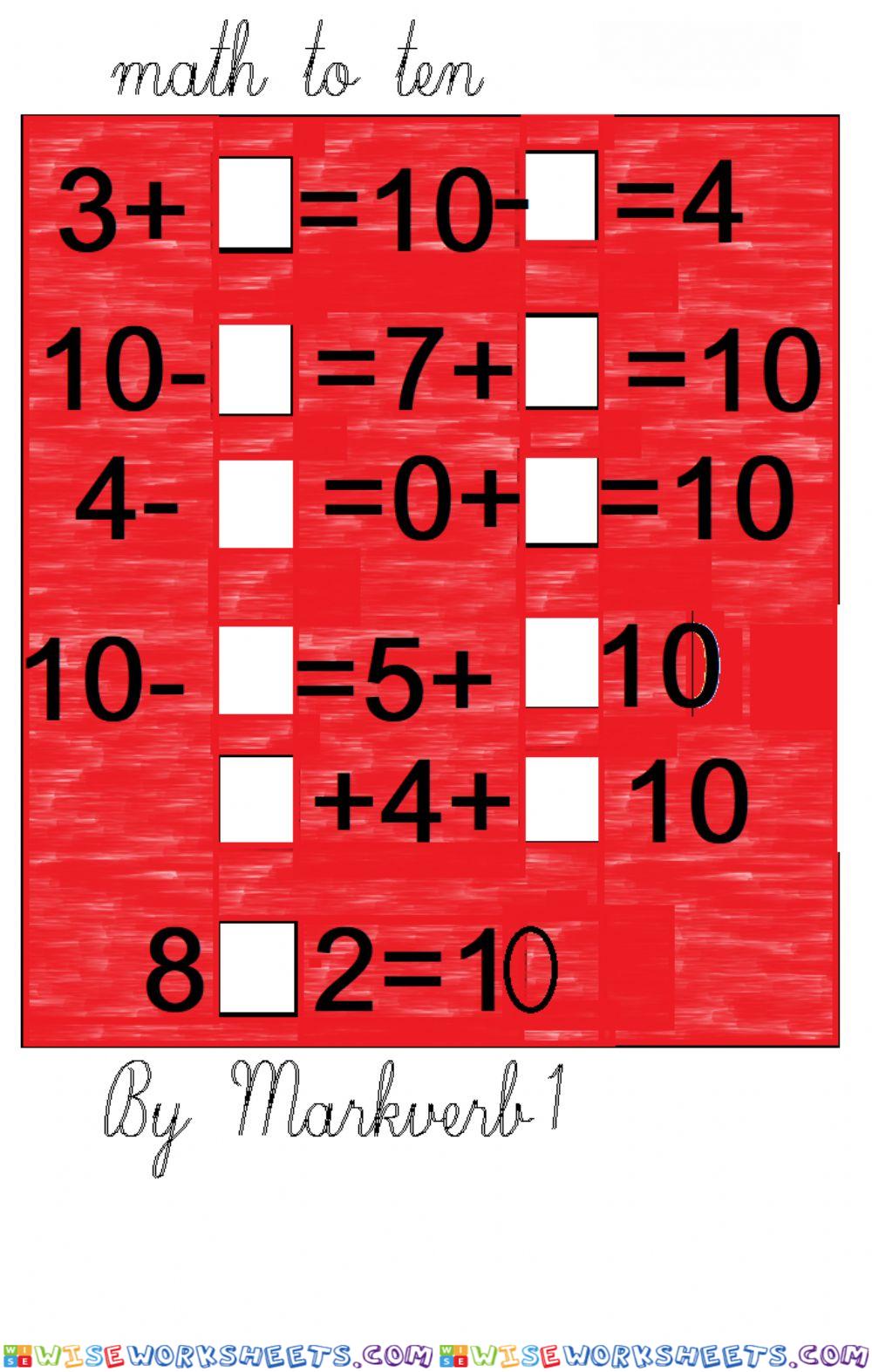 Math to ten