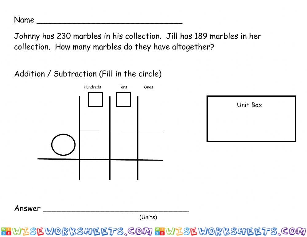 3 digit word problem