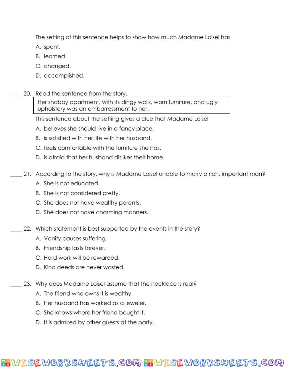 worksheet