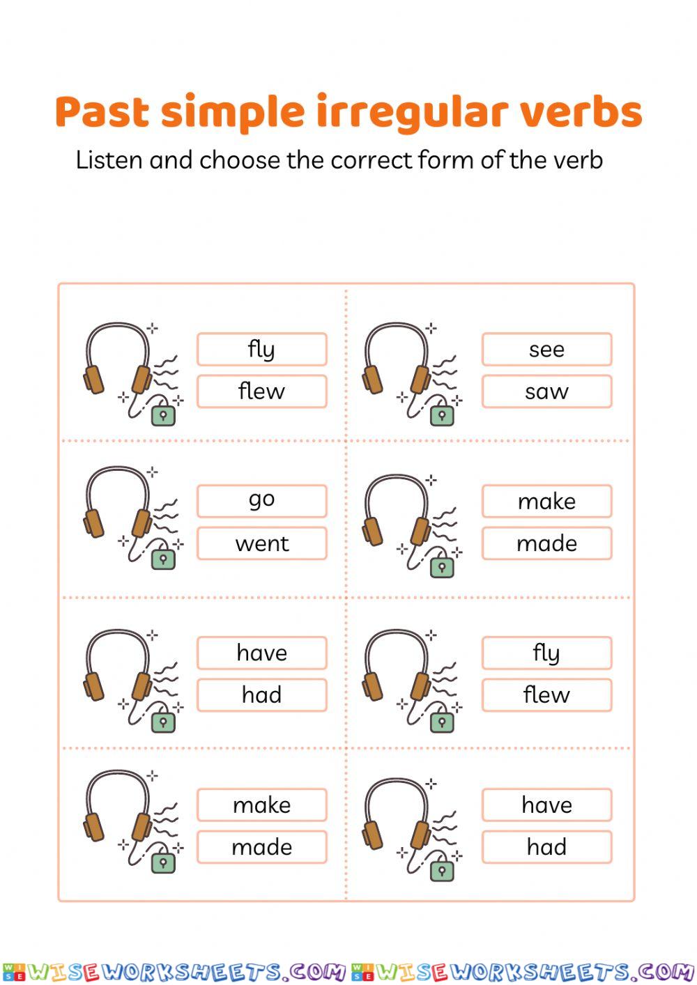 Past simple - regular verbs (listening)